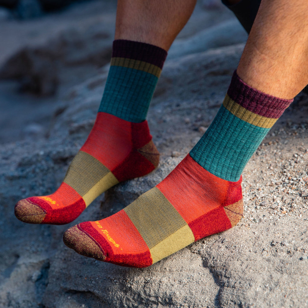 Men's Heady Stripe Micro Crew Lightweight Hiking Socks