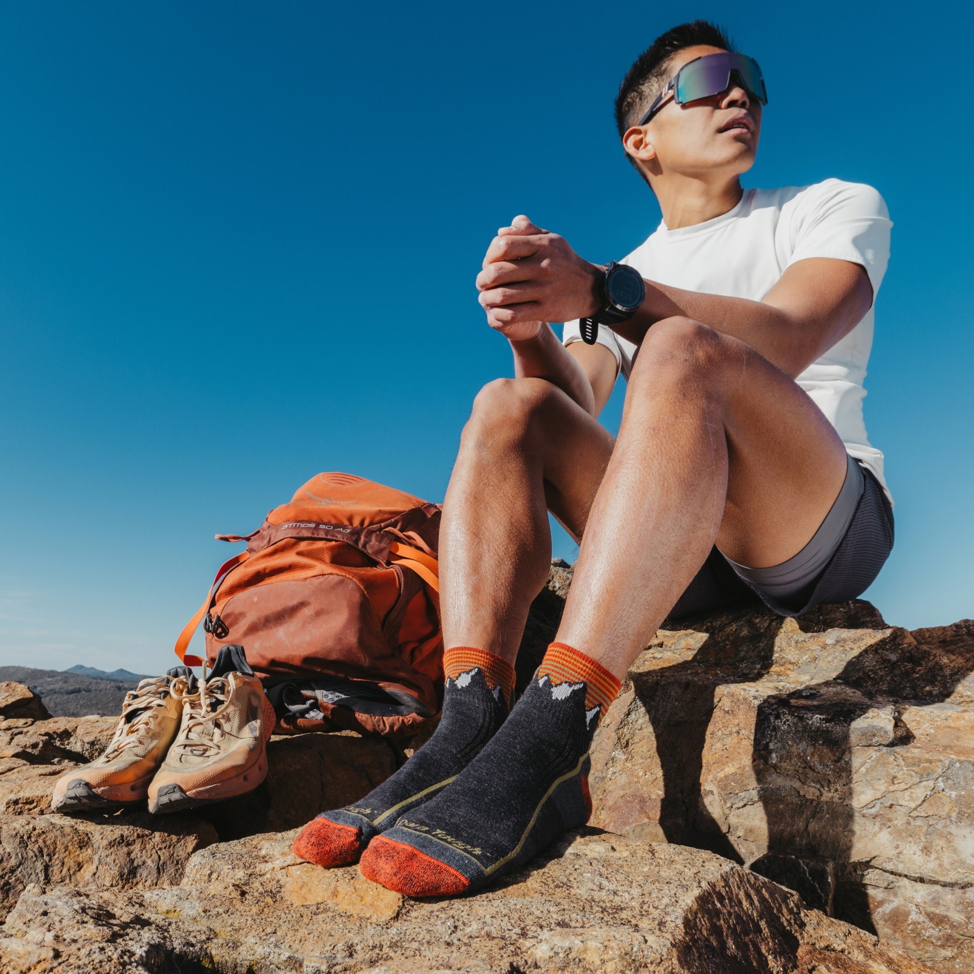 Men's Hiker Quarter Midweight Hiking Socks