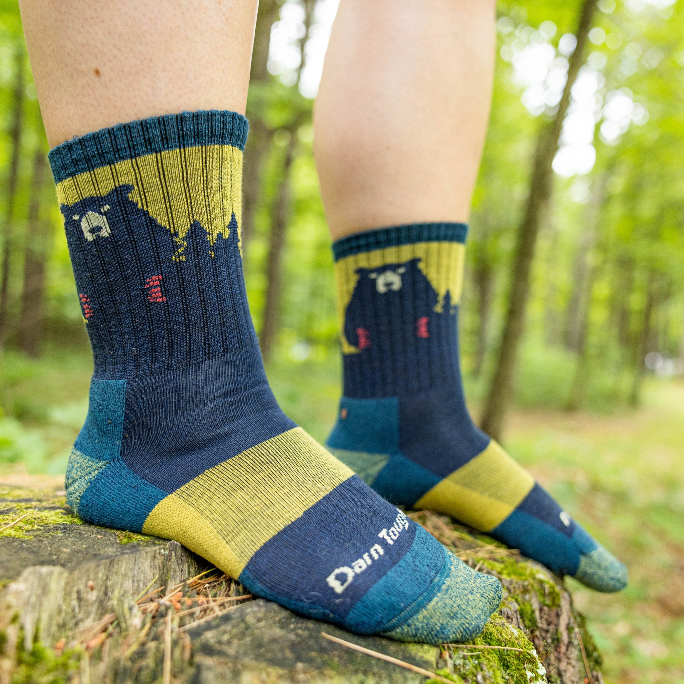 Women's Bear Town Micro Crew Lightweight Hiking Socks