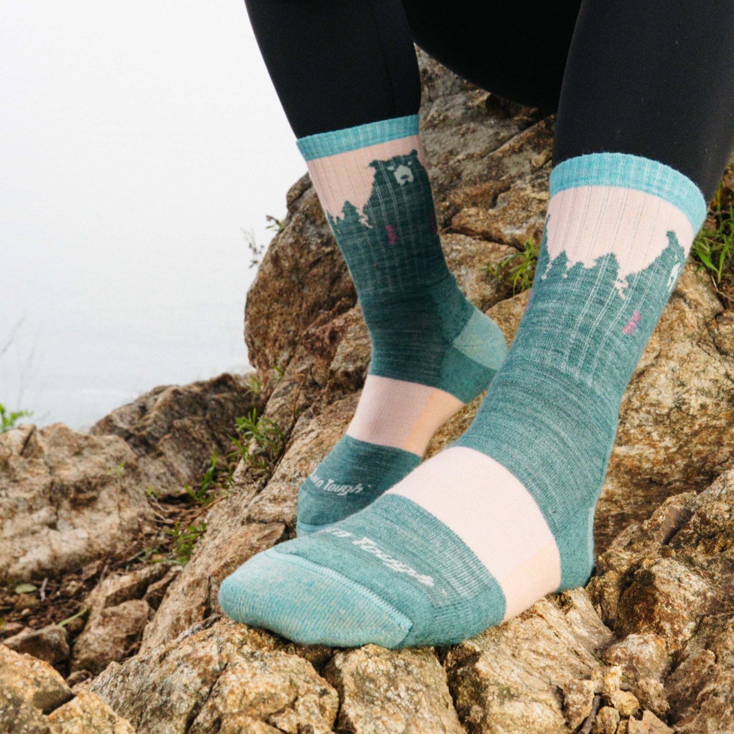 Women's Bear Town Micro Crew Lightweight Hiking Socks