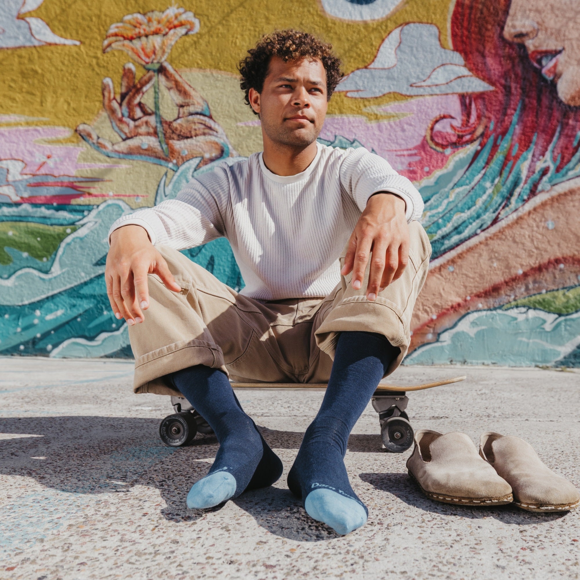 Men's Solid Crew Lightweight Lifestyle Socks