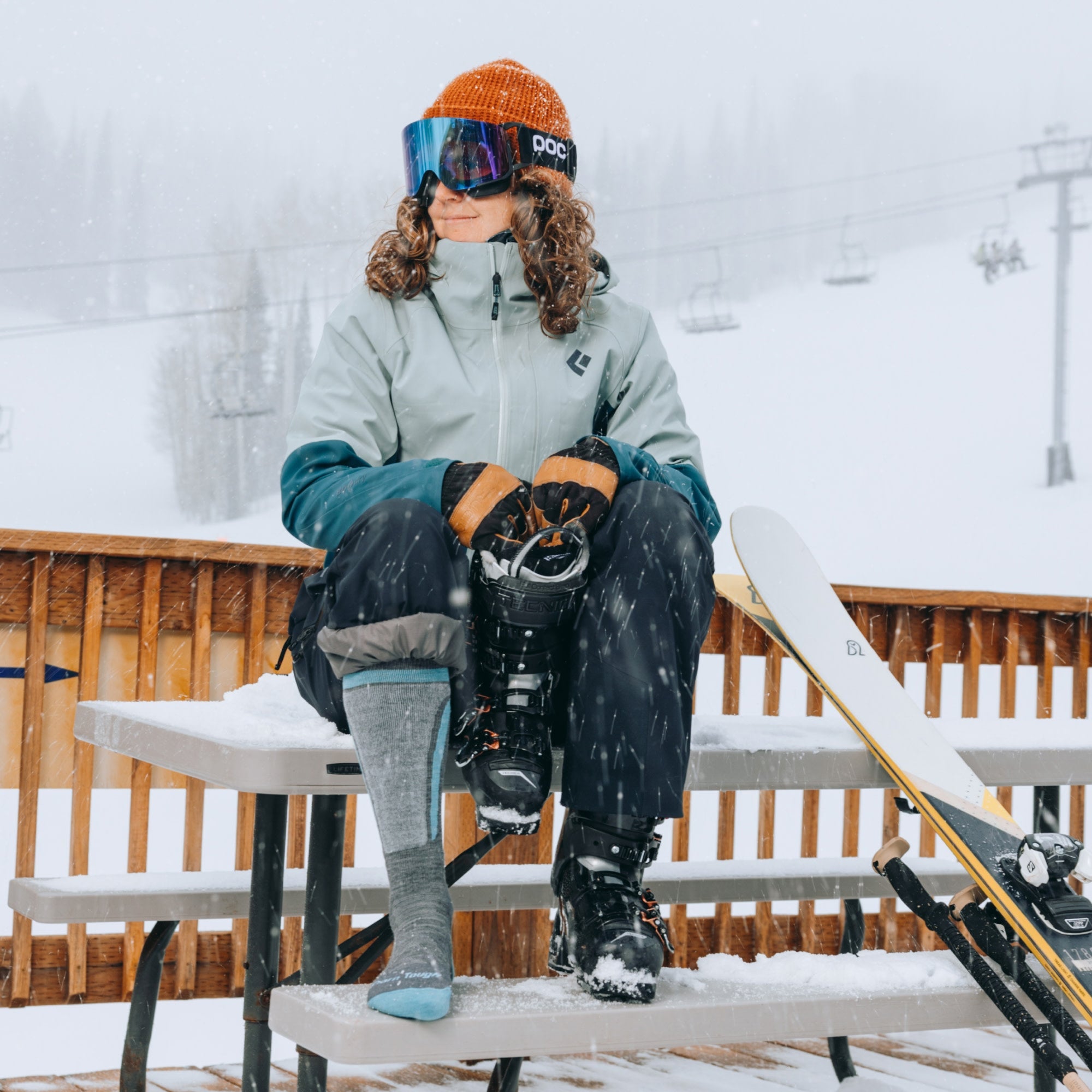 Women's Edge Over-the-Calf Midweight Ski & Snowboard Socks