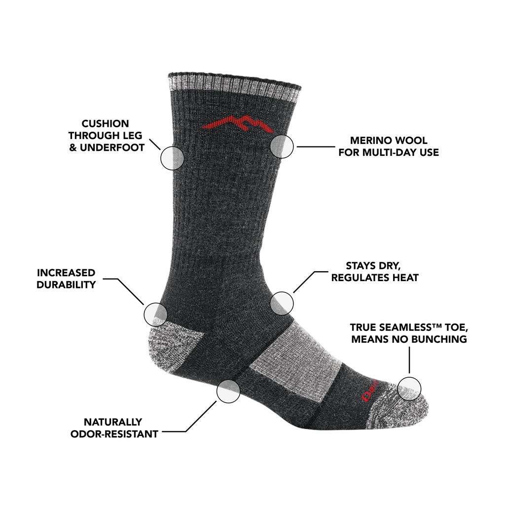 Men's Hiker Boot Full Cushion Midweight Hiking Socks