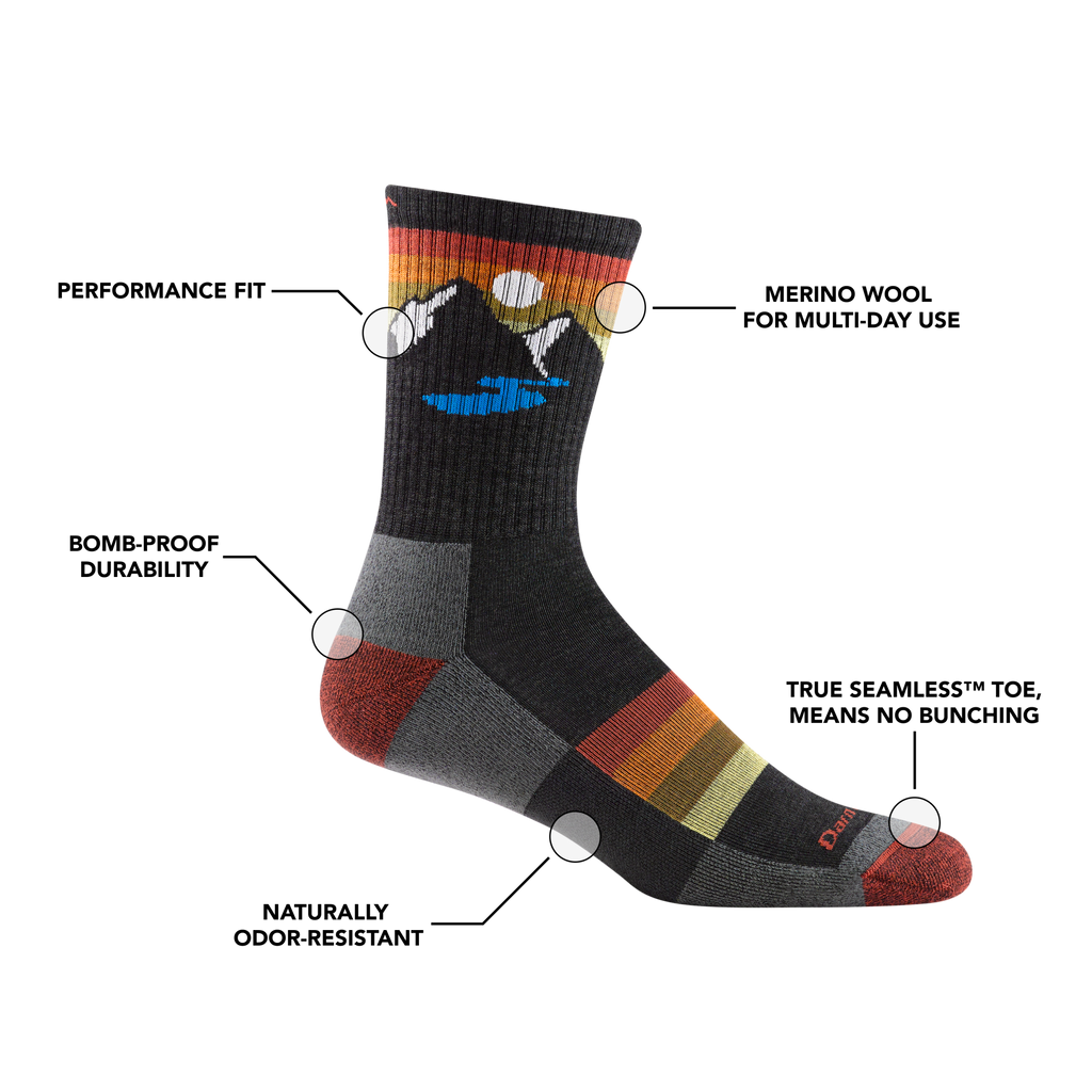 Men's Sunset Ridge Micro Crew Lightweight Hiking Socks