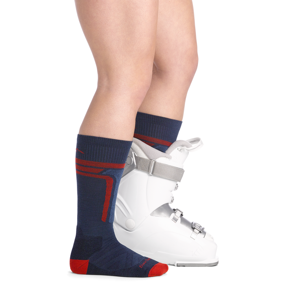 Kids T-Bar Over-the-Calf Midweight Ski & Snowboard Socks