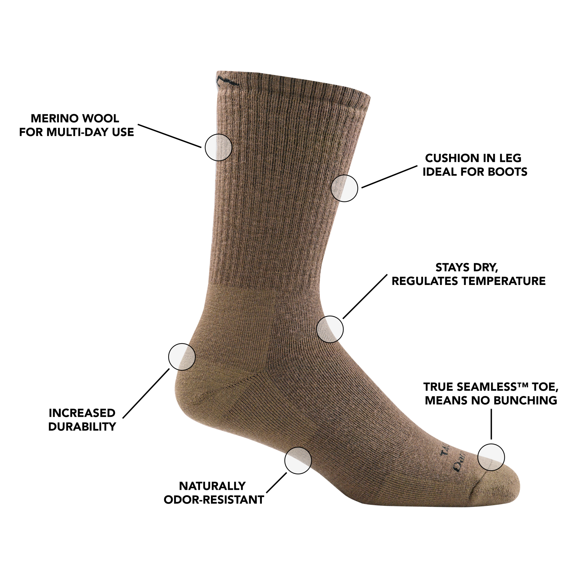 T4033 Boot Heavyweight Tactical Socks with Full Cushion